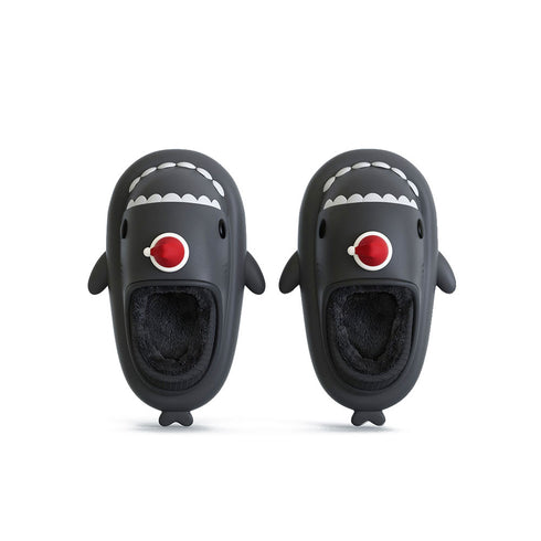 Sharkicks Basic - Winter Santa Heel-covered Shark Slippers